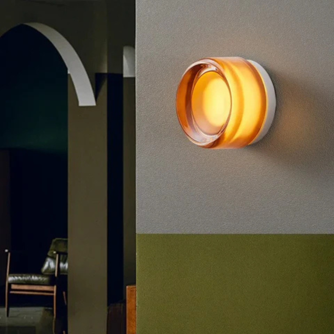 Round Glass LED Wall Sconce Modern Minimalist Hardwired - Image 16