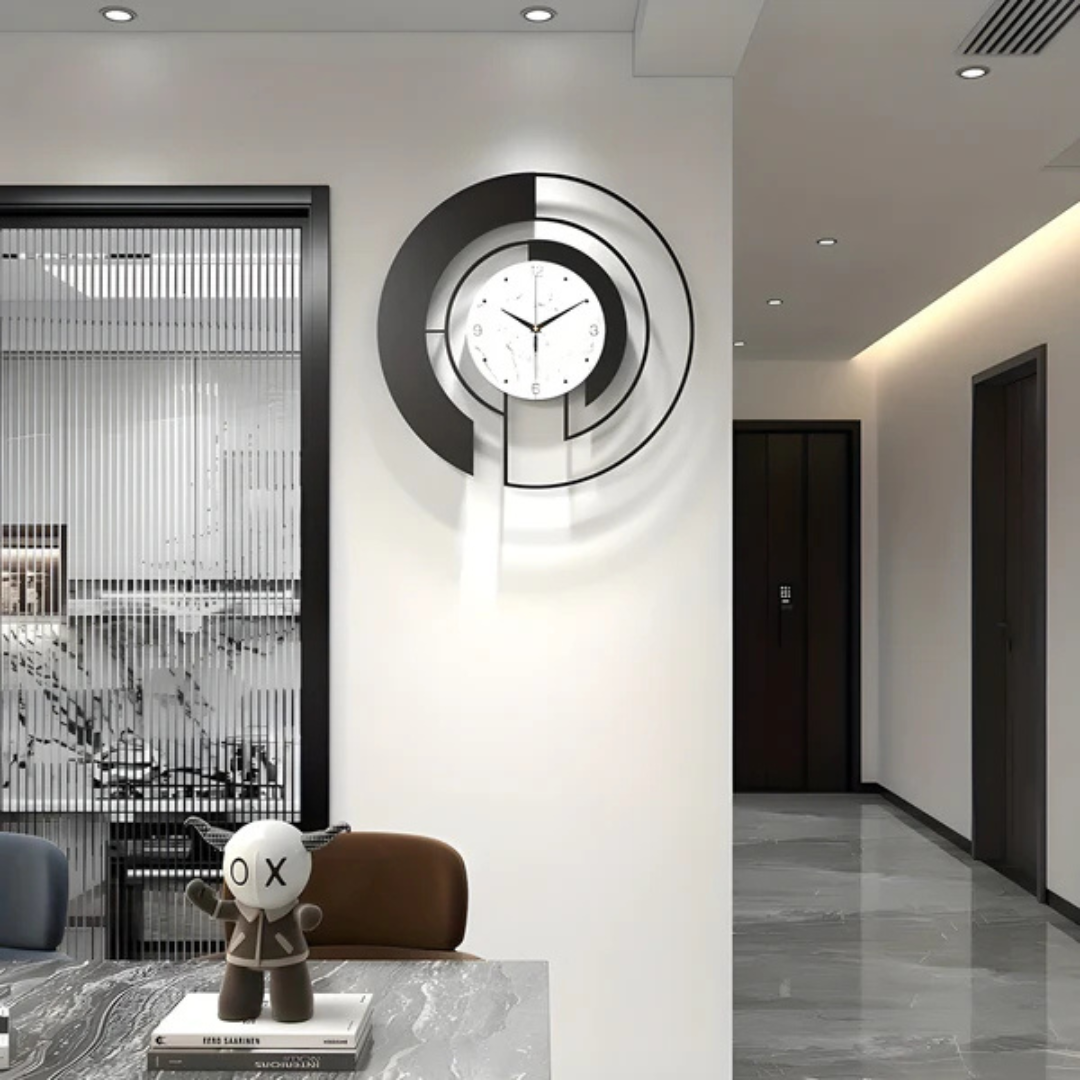 Large Minimalist Metal Wall Clock Silent - Image 2