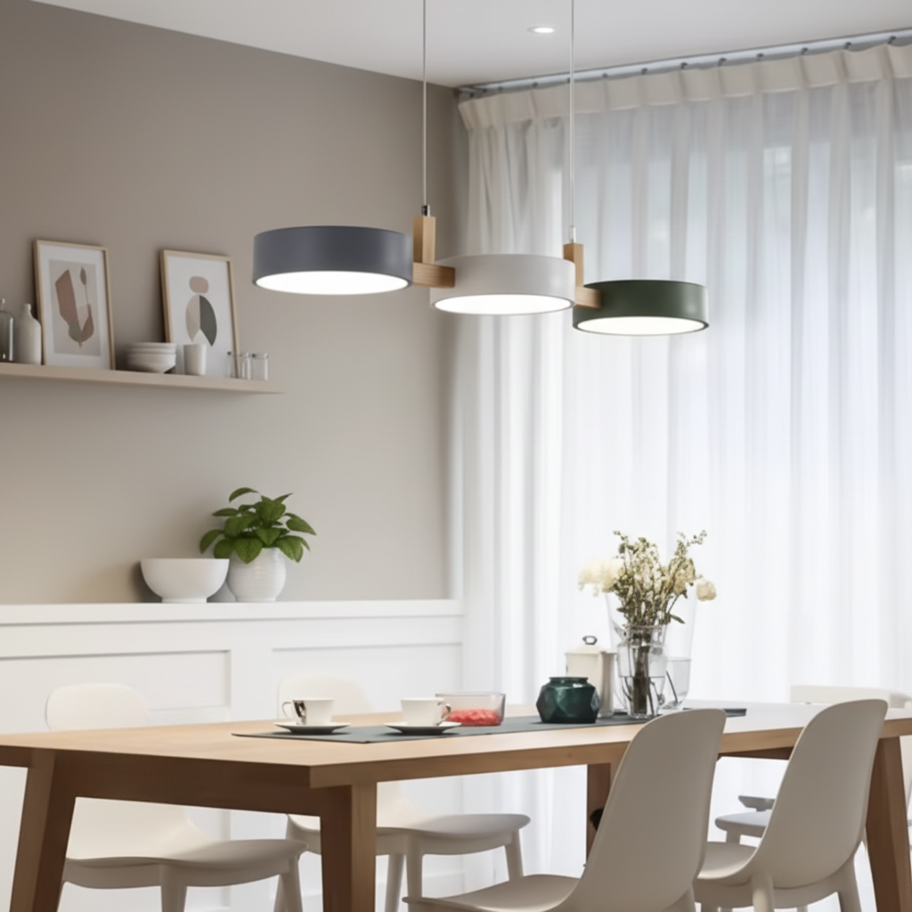 Trestra - Lampada a sospensione lineare design scandinavo per sala da pranzo e cucina