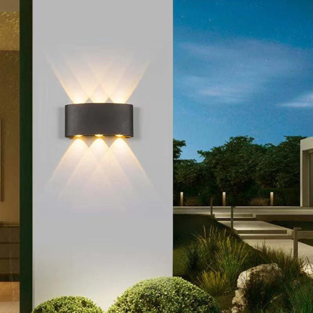 Rivik - Lampada da parete LED per interno ed esterno IP54 bianco caldo