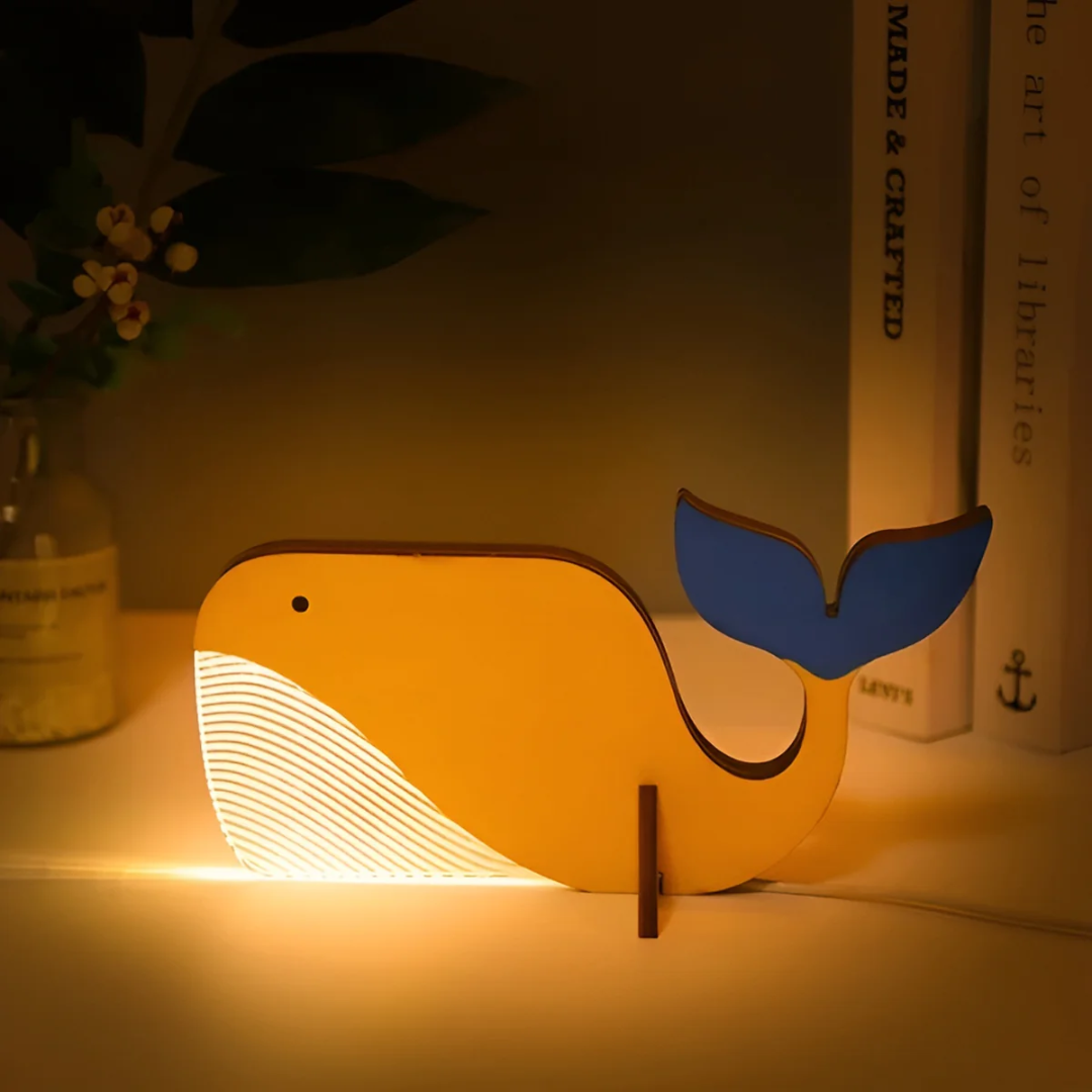 Scandinavian Wooden Animal LED Desk Lamp - Image 5