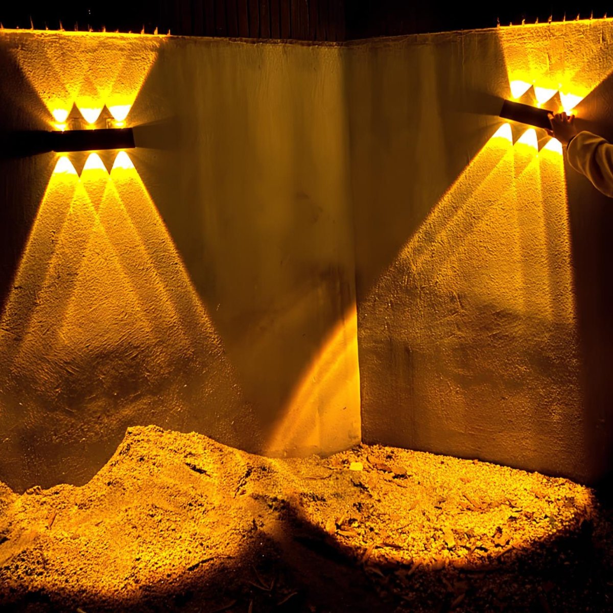 Aurivex - Lampada da parete solare LED bianco caldo per esterni