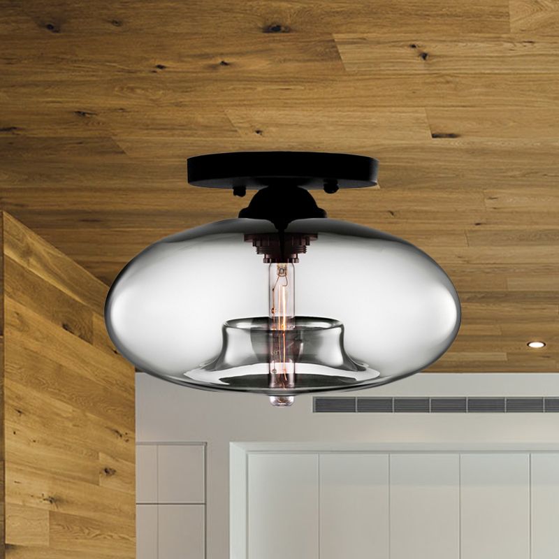 Cedora - Amber Glass Globe Ceiling Light