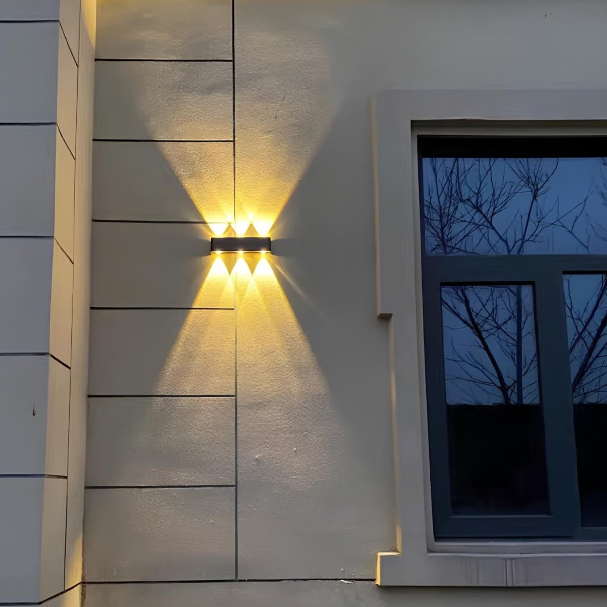 Aurivex - Lampada da parete solare LED bianco caldo per esterni