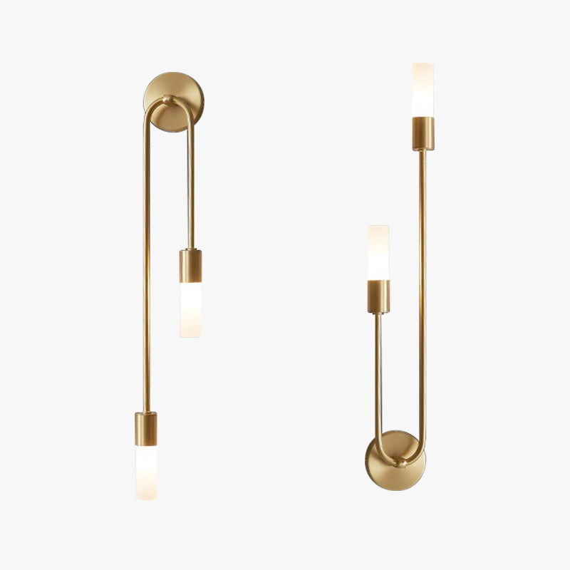 Mezara - Ensemble de 2 appliques murales LED dorées modernes