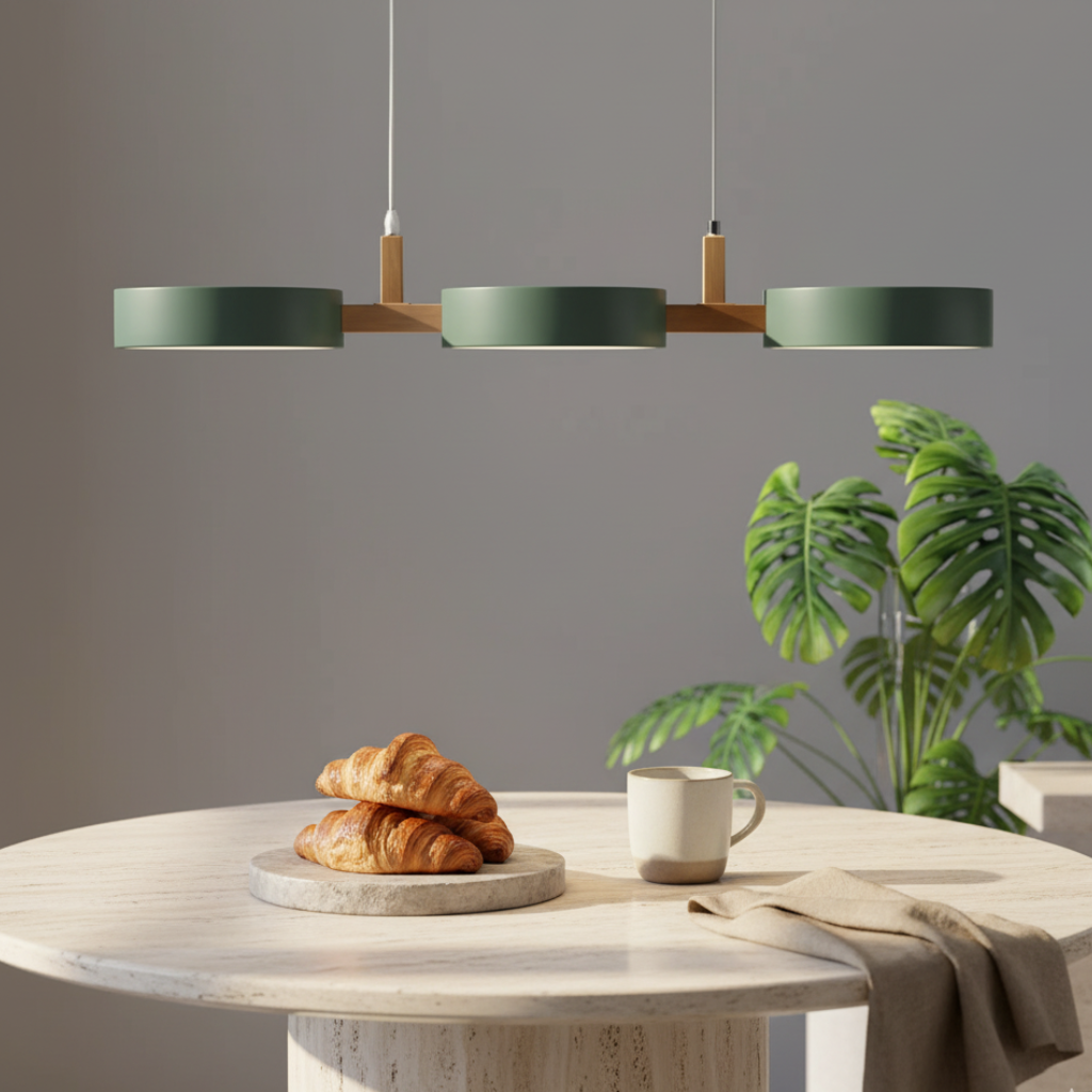 Trestra - Lampada a sospensione lineare design scandinavo per sala da pranzo e cucina