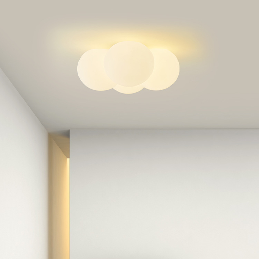 Dimban - Lampada da soffitto moderna a bolle bianche a forma di nuvola