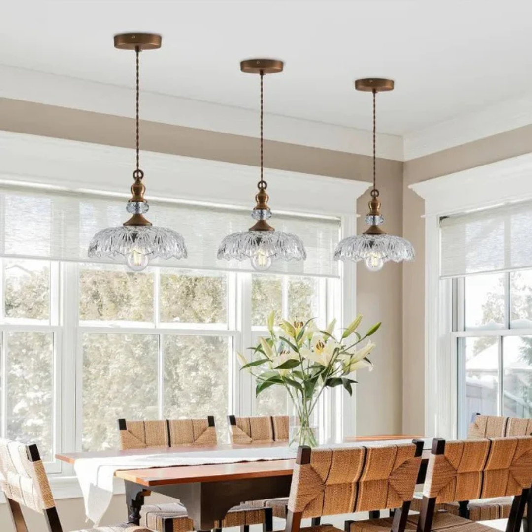 Round Glass Pendant Lamp Retro