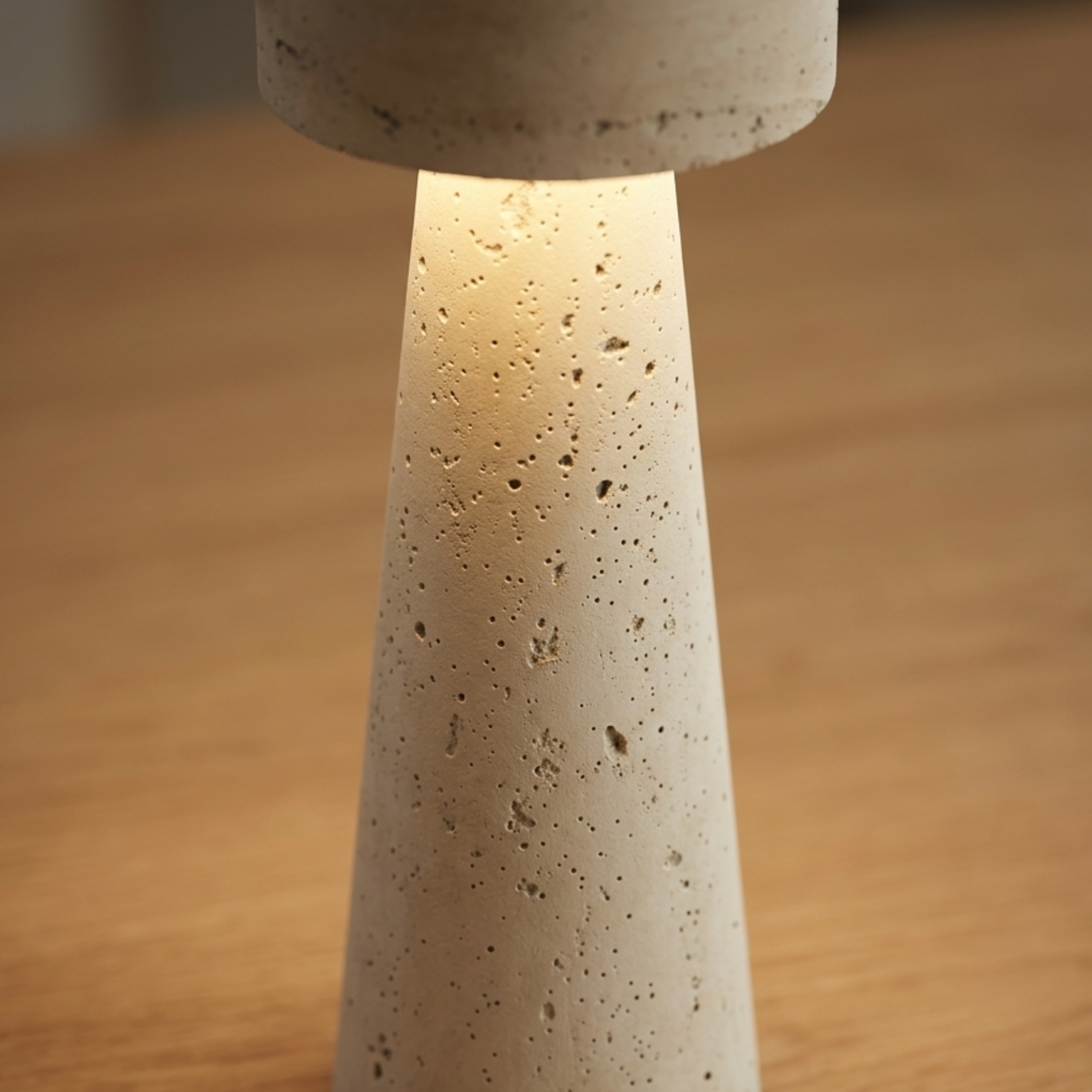 Andren – Lampada da tavolo in travertino con LED