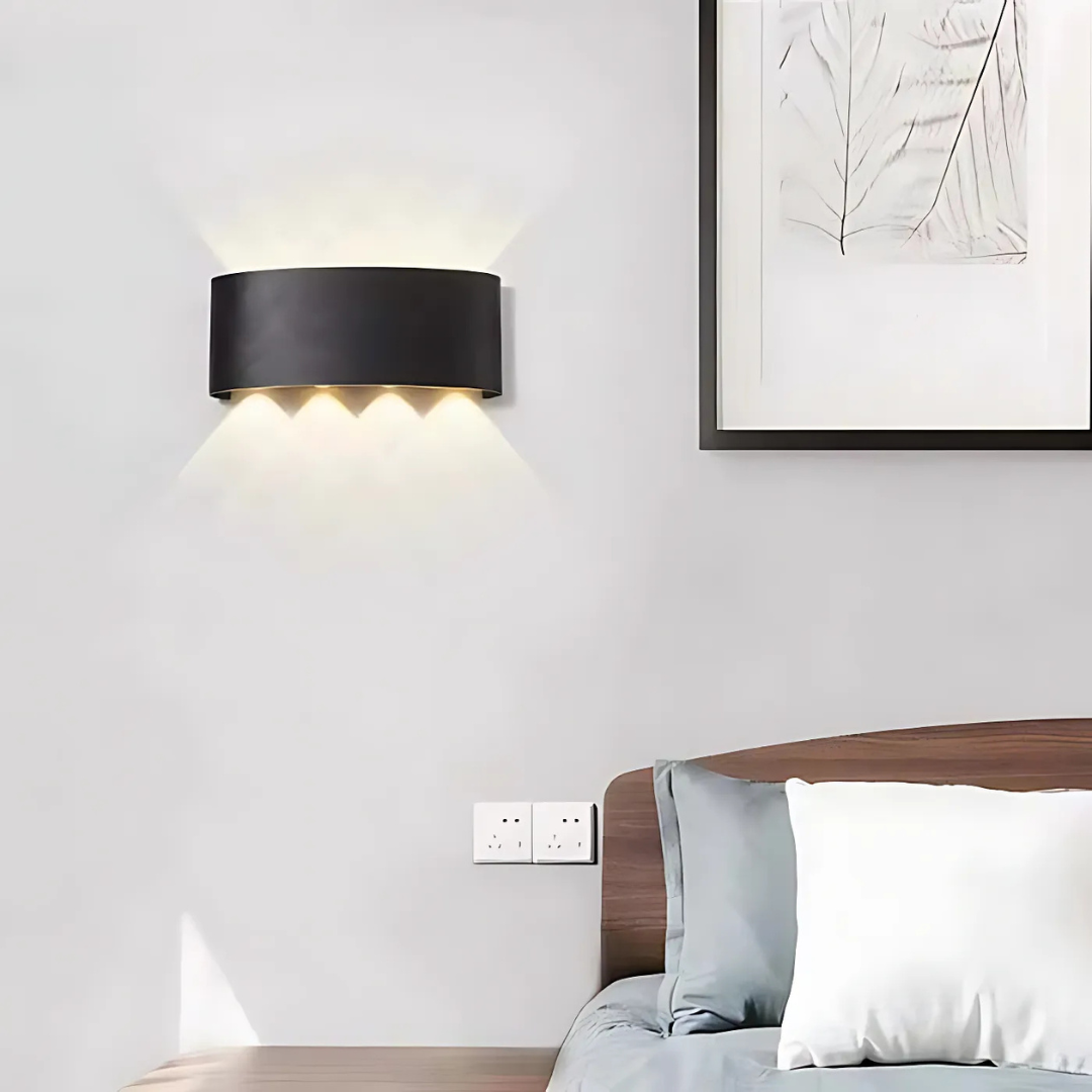 Rivik - Lampada da parete LED per interno ed esterno IP54 bianco caldo