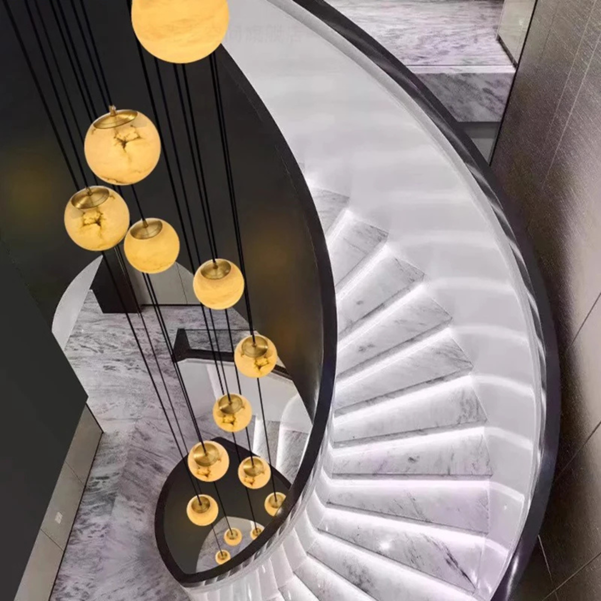 Travira - Lustre d’escalier LED moderne plafonnier