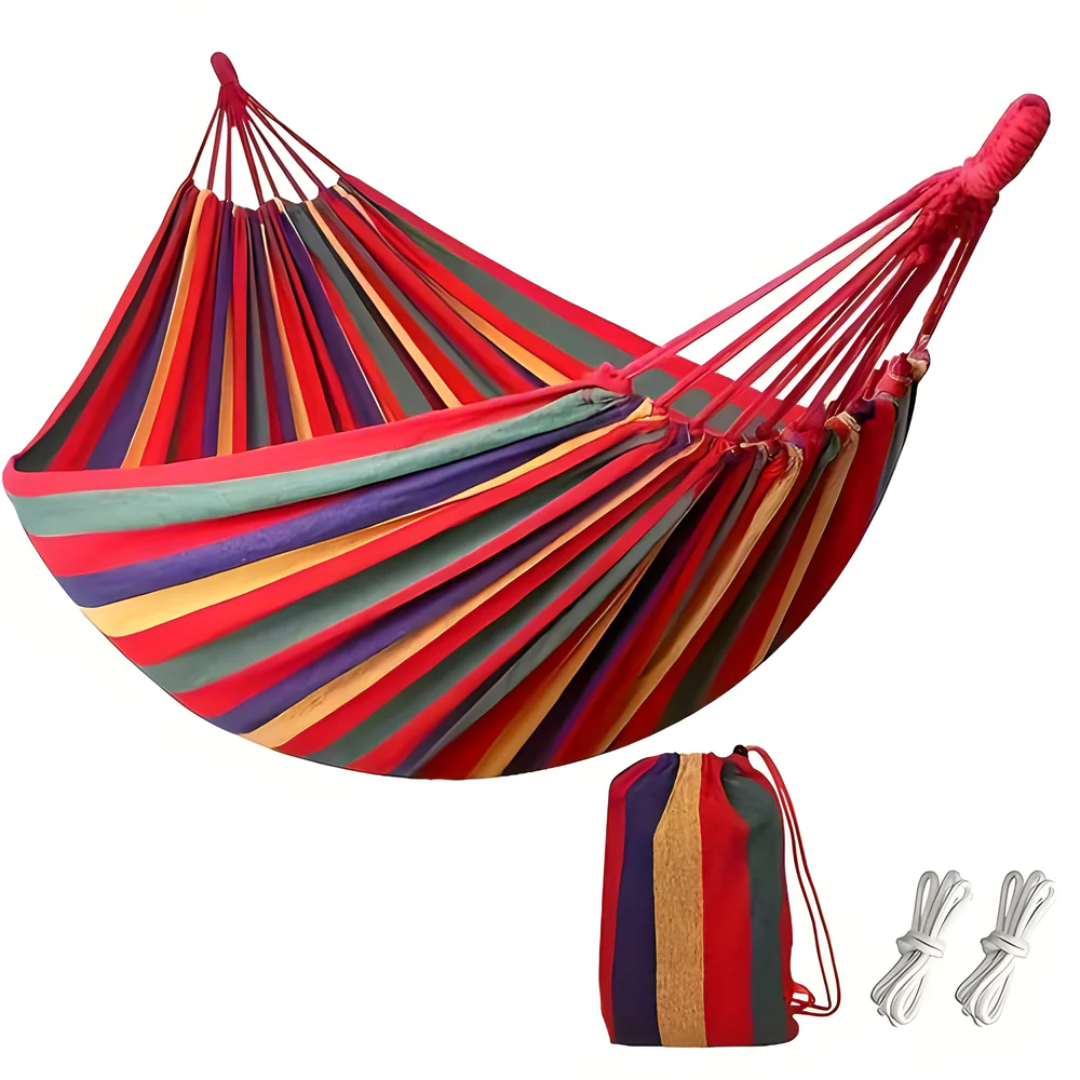 Striped Portable Fabric Hammock Breathable Outdoor - Image 5