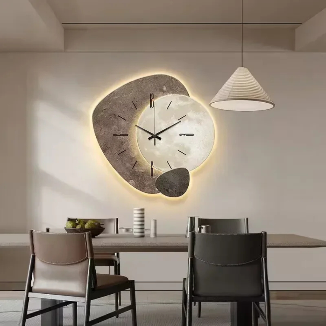 Modern Wood LED Wall Clock Silent Backlit - Image 4
