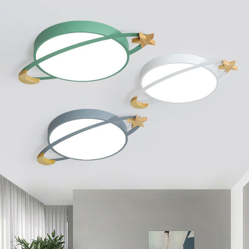 VirelIiade – Lampada da soffitto LED moderna in bianco/verde/grigio