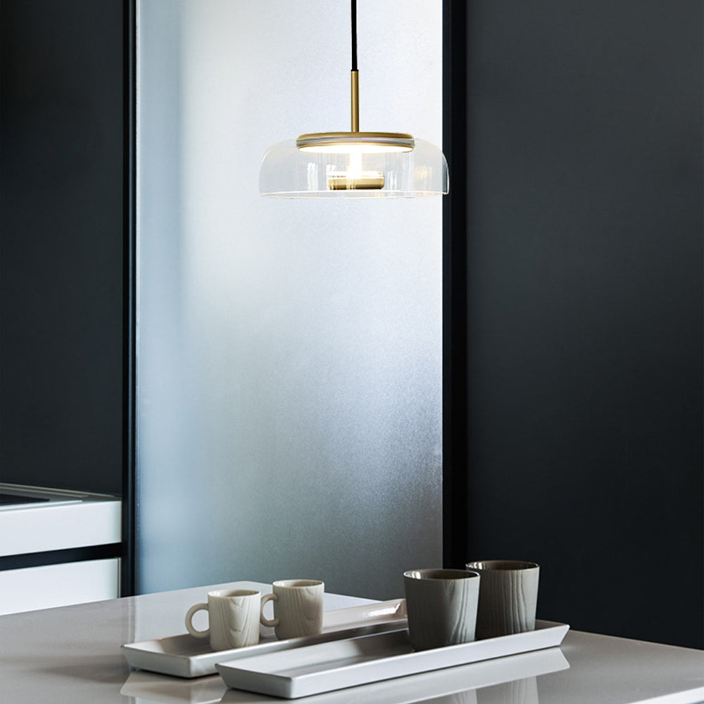 Orlenra - Lampada a sospensione in vetro LED per sala da pranzo