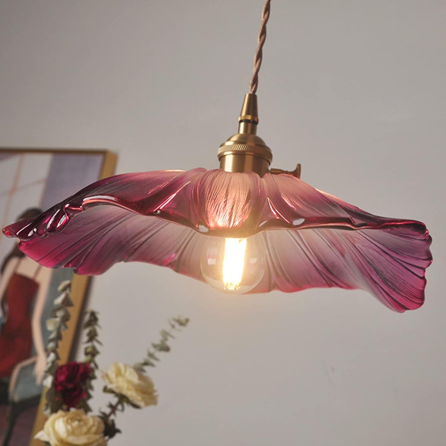 Vireto – Suspension en verre rétro