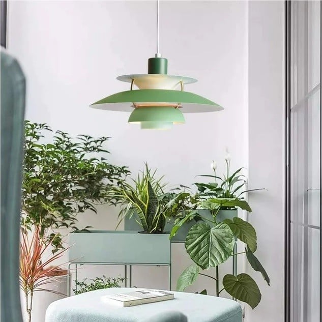 Allegra – Lampada a sospensione colorata con paralume macaron
