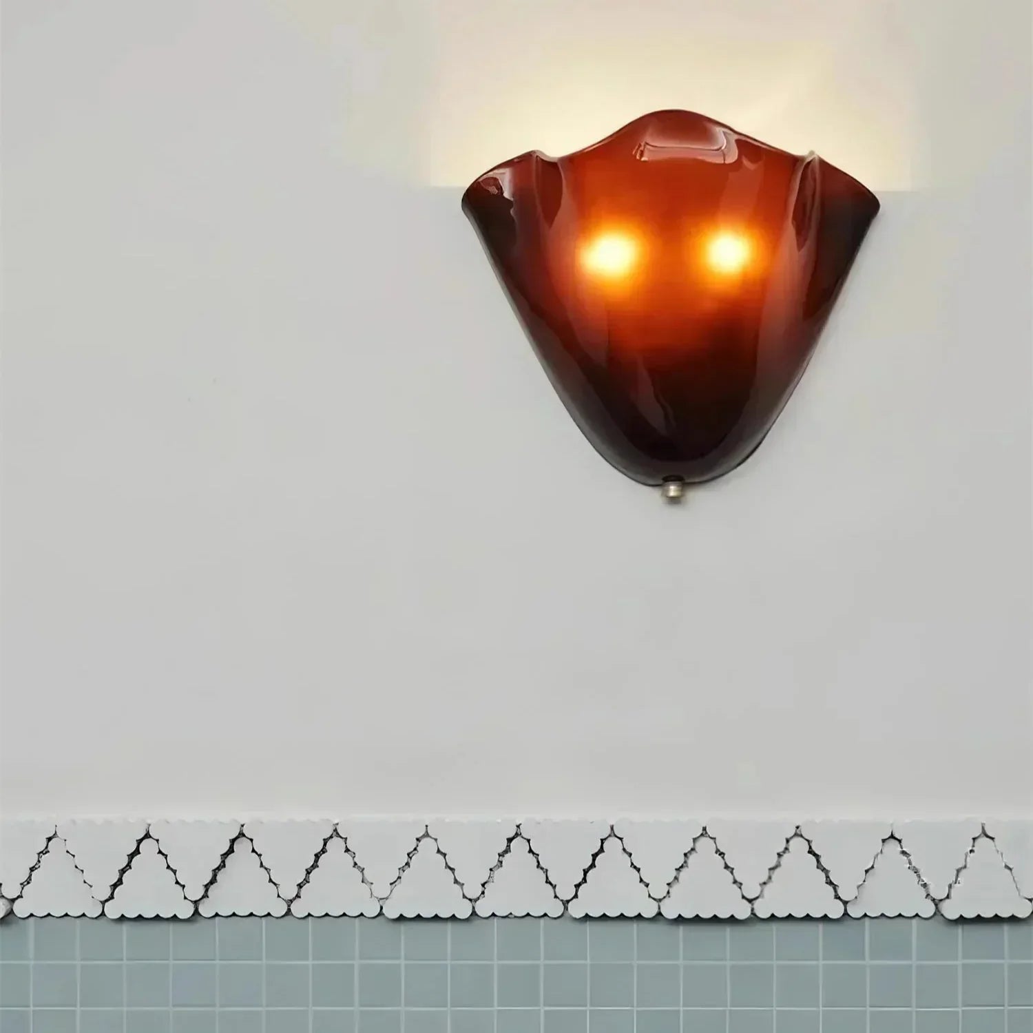 Velnmora – Applique da parete in vetro colorato retrò con LED 1 luce