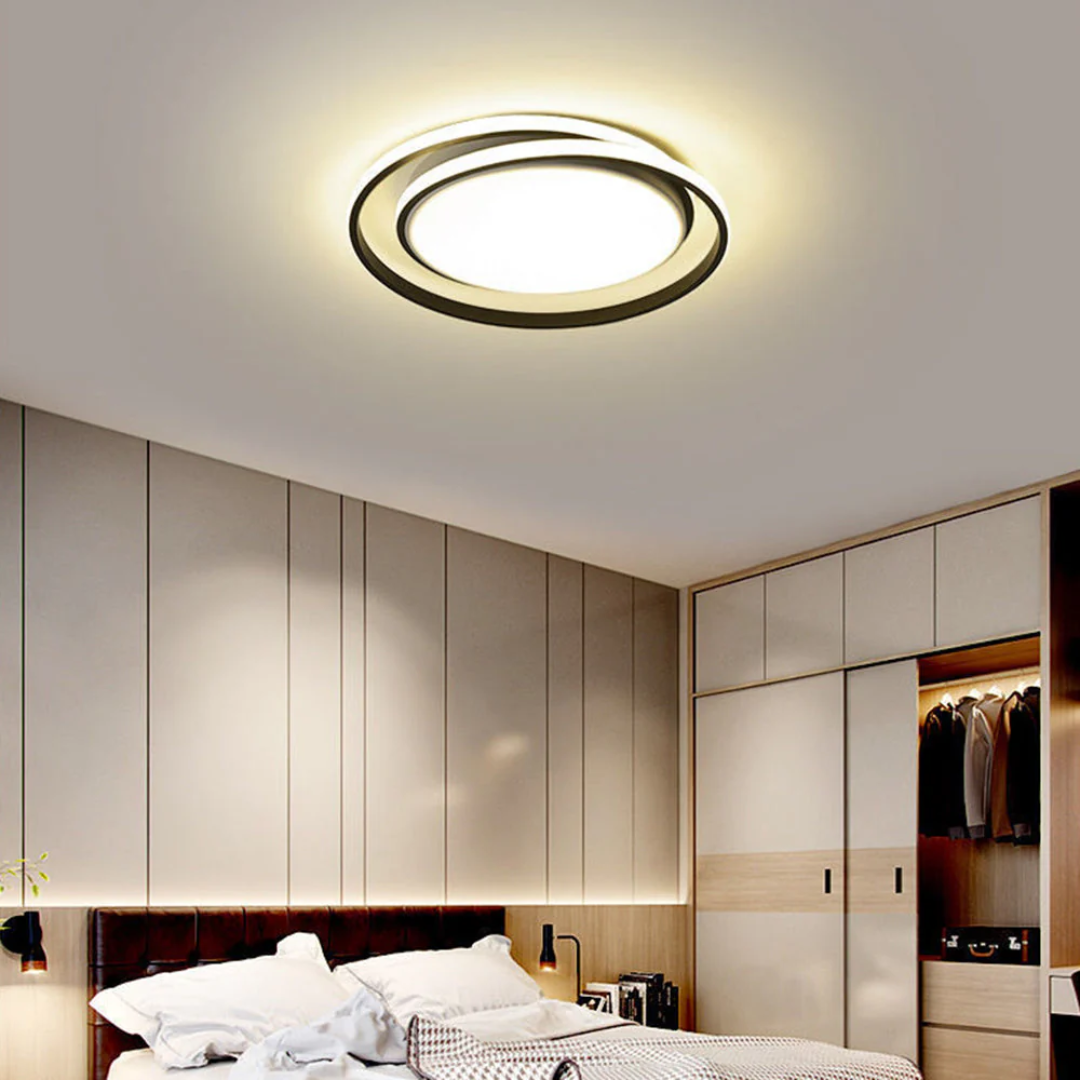 Round Metal Flush Mount Modern LED Ceiling Light - Image 2