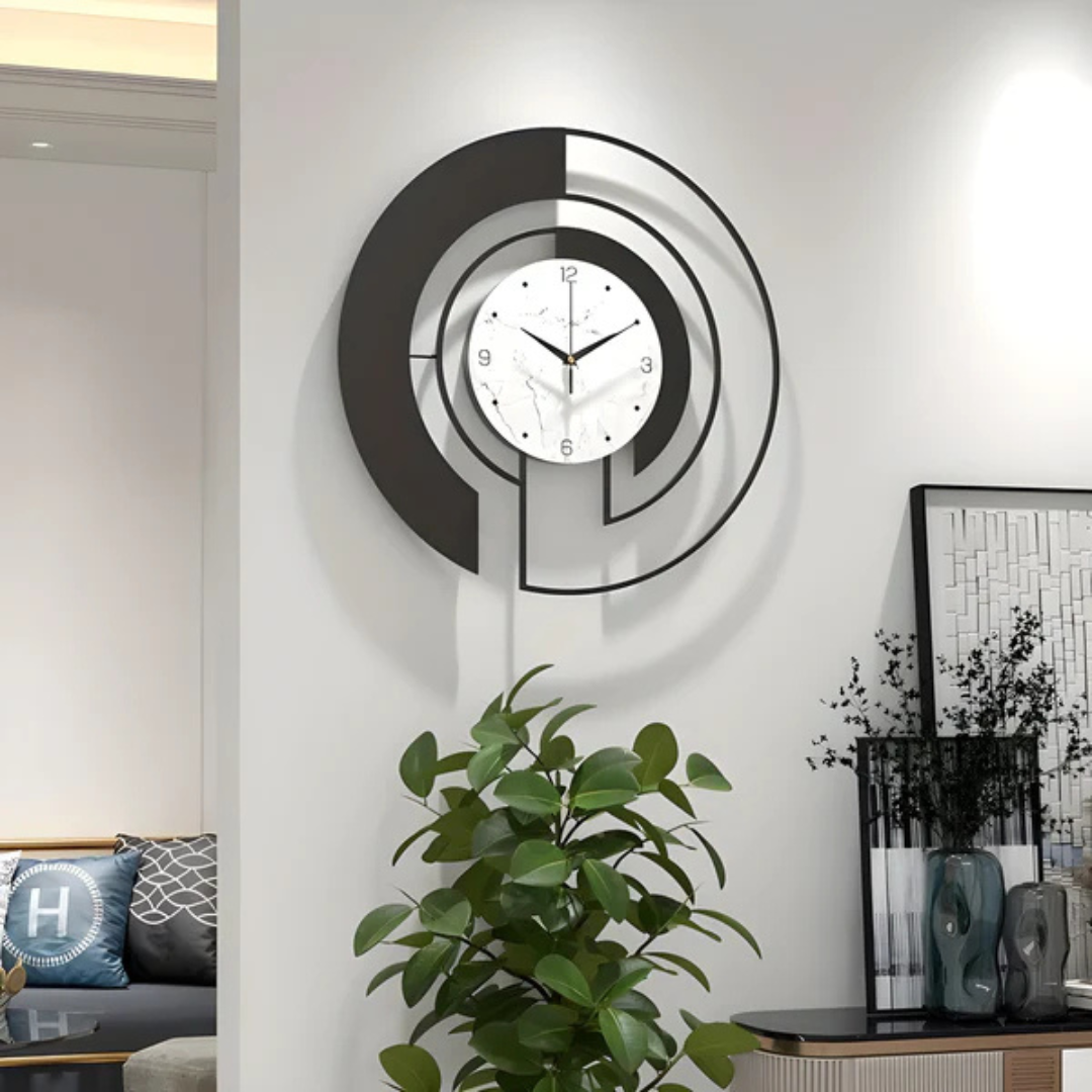 Large Minimalist Metal Wall Clock Silent - Image 3