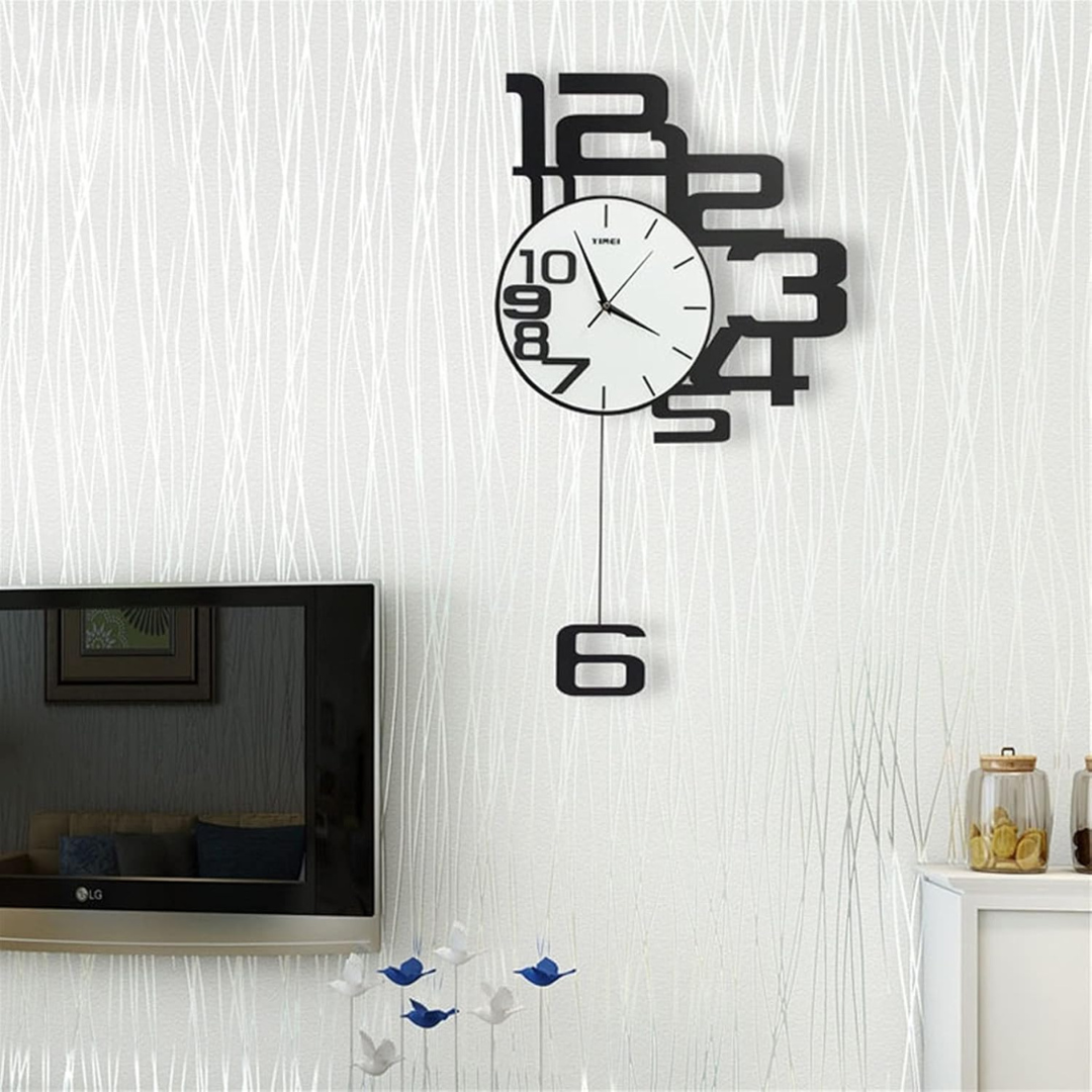 Modern Large Minimalist Wall Clock Non-Ticking Silent - Image 3