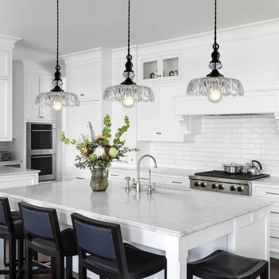 Round Glass Pendant Lamp Retro - Image 2
