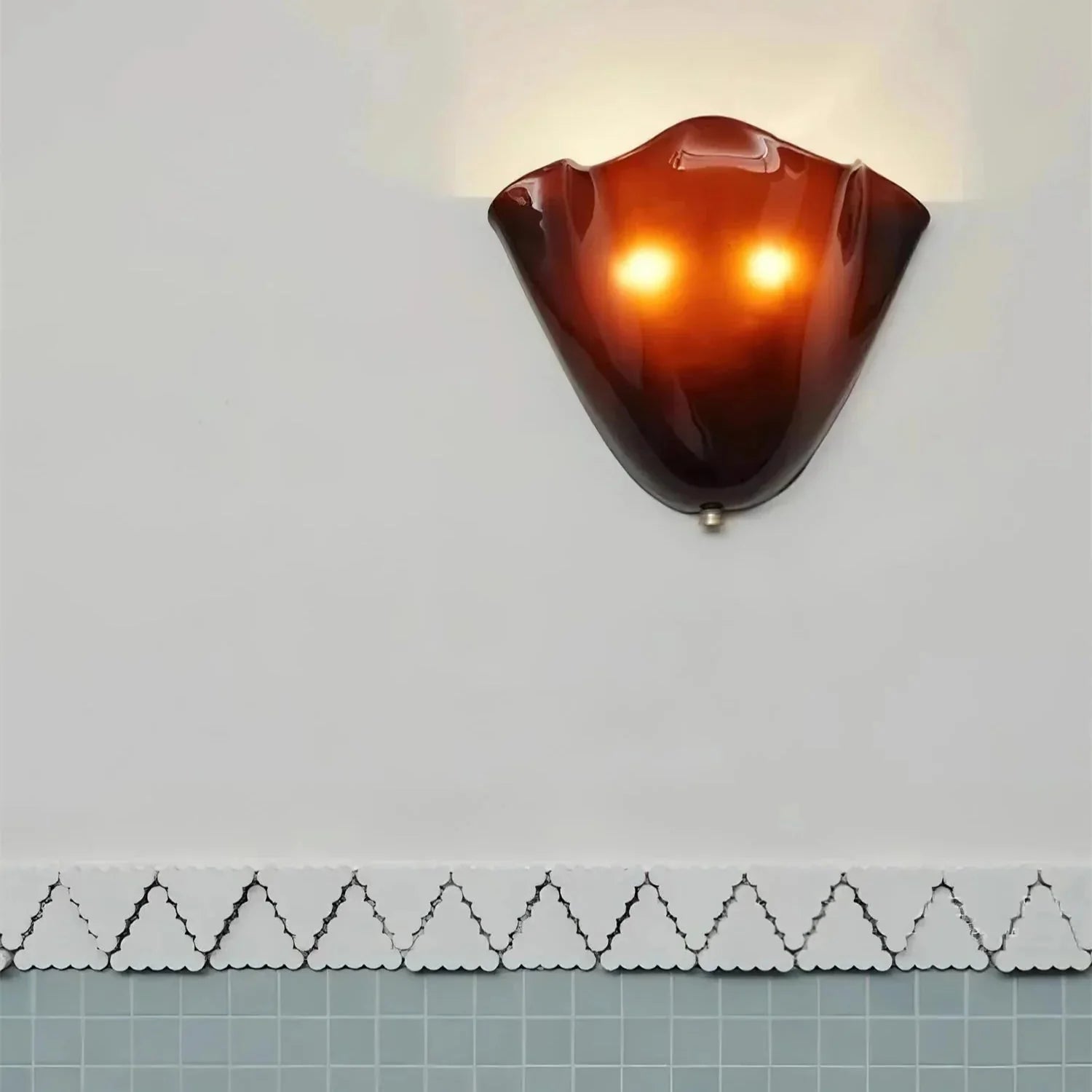 Stained Glass Shell Wall Sconce Art Deco LED - Image 11
