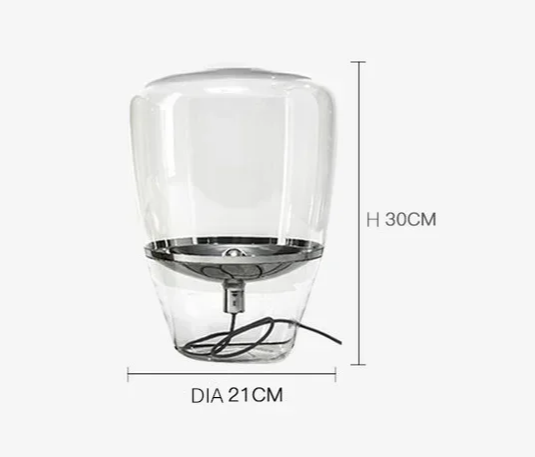 Norivelle – Lampada da tavolo scandinava in vetro con LED