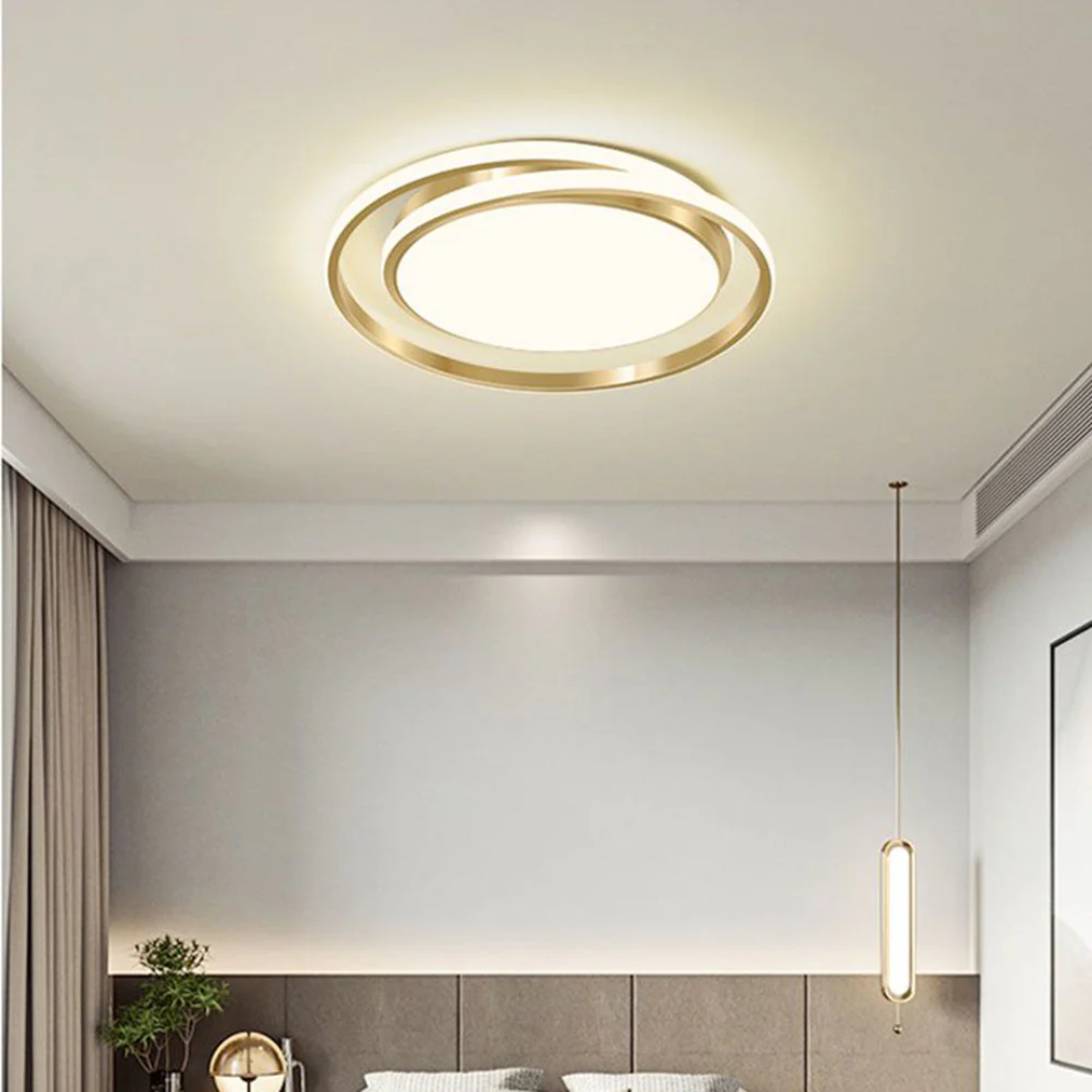 Round Metal Flush Mount Modern LED Ceiling Light - Image 4