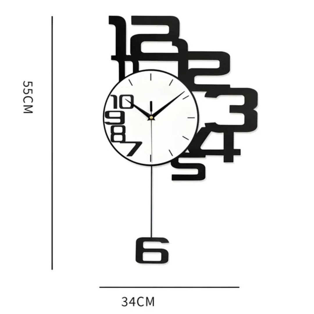 Modern Large Minimalist Wall Clock Non-Ticking Silent - Image 5