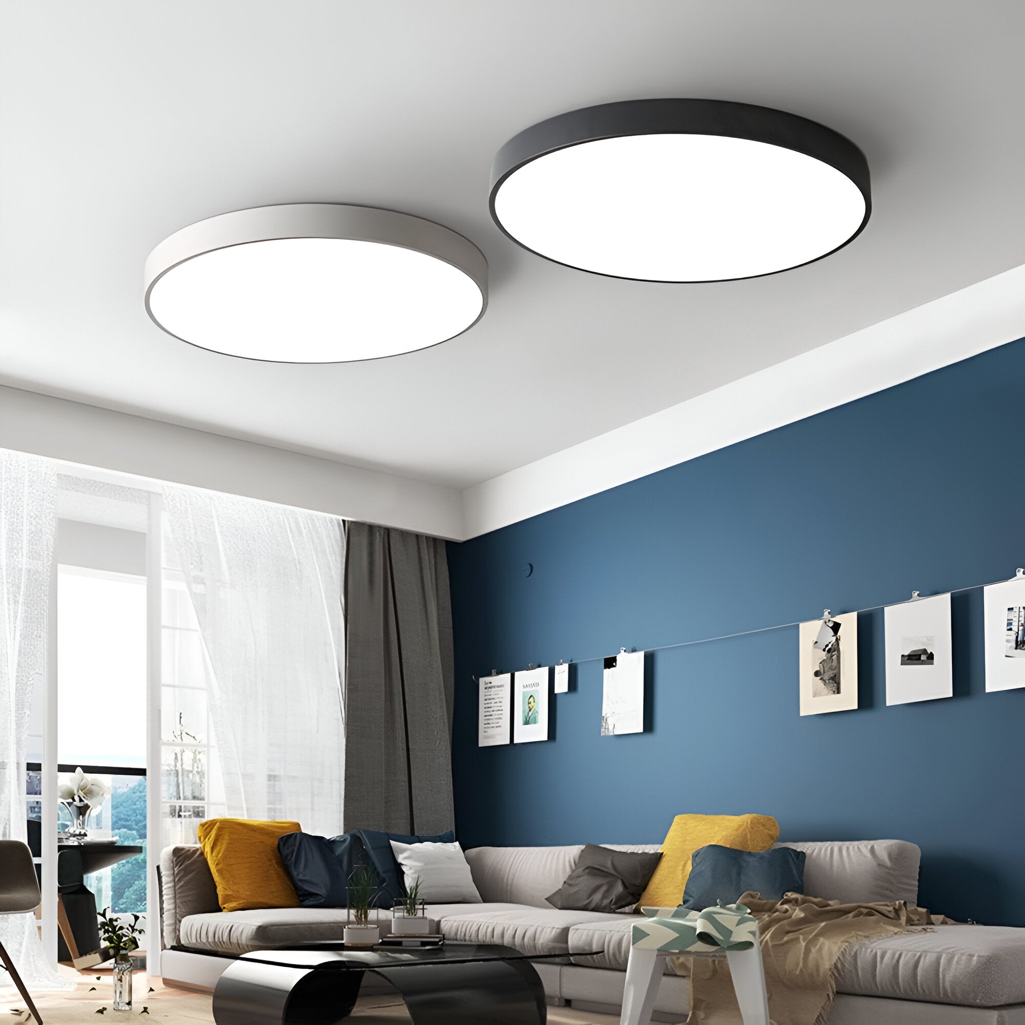 Denrad – Lampada da soffitto LED moderna con paralume in acrilico