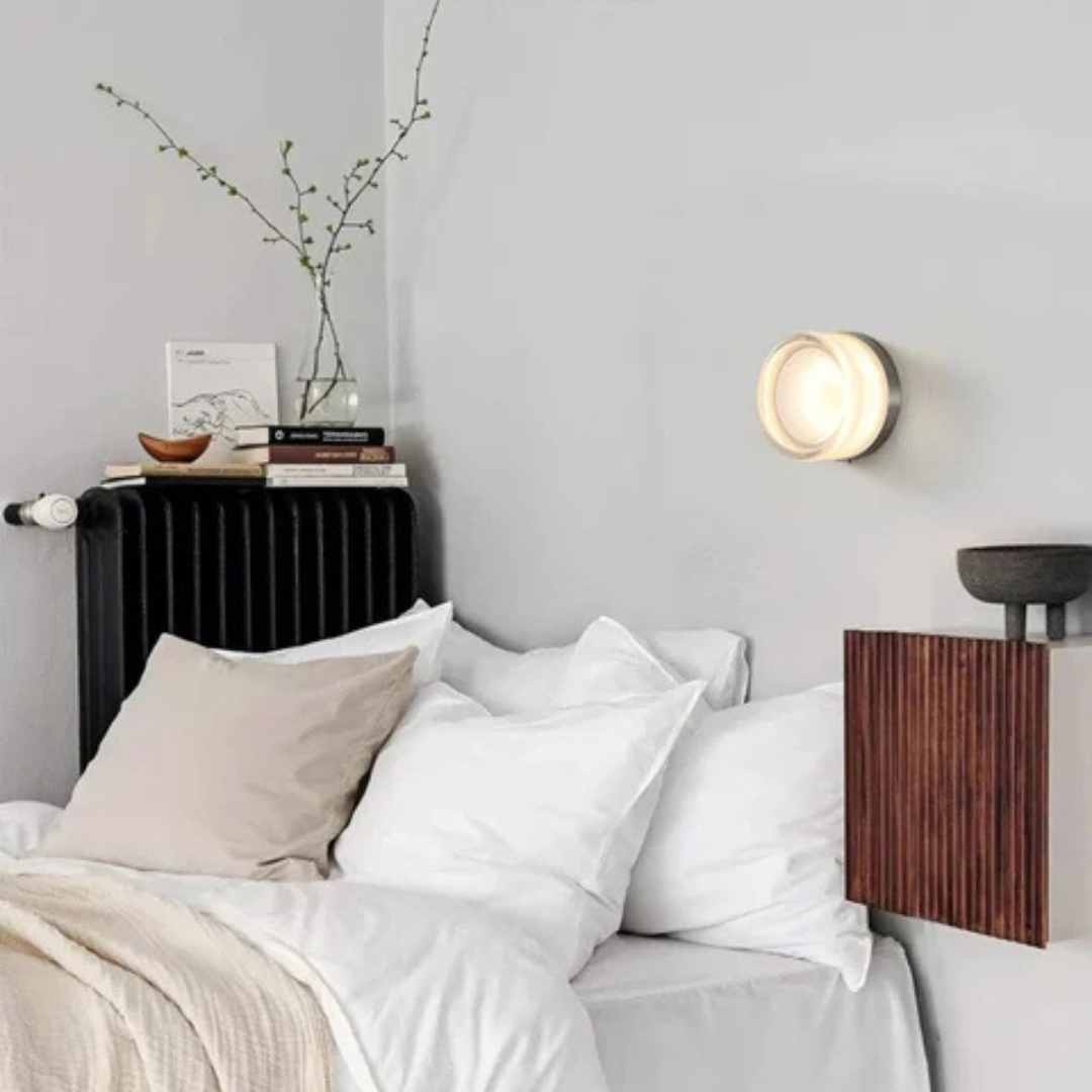 Round Glass LED Wall Sconce Modern Minimalist Hardwired - Image 12