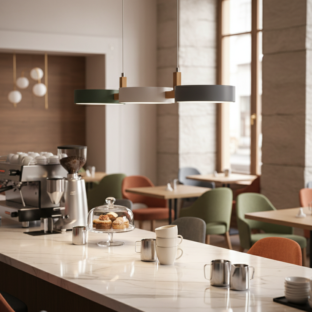 Trestra - Lampada a sospensione lineare design scandinavo per sala da pranzo e cucina