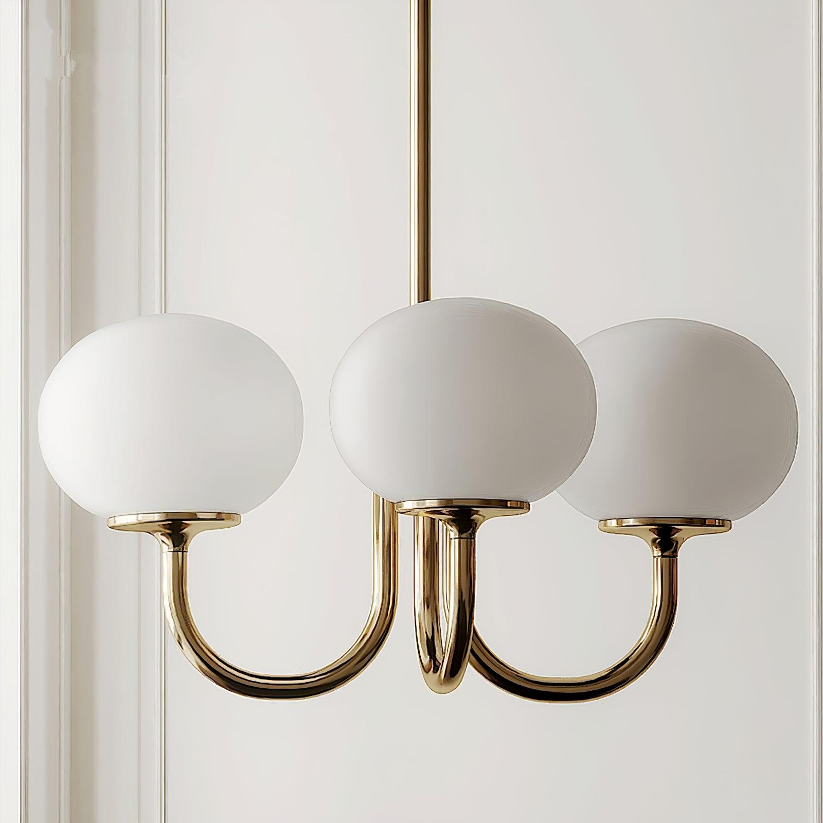 Piora - Lustre à bulles en verre rose