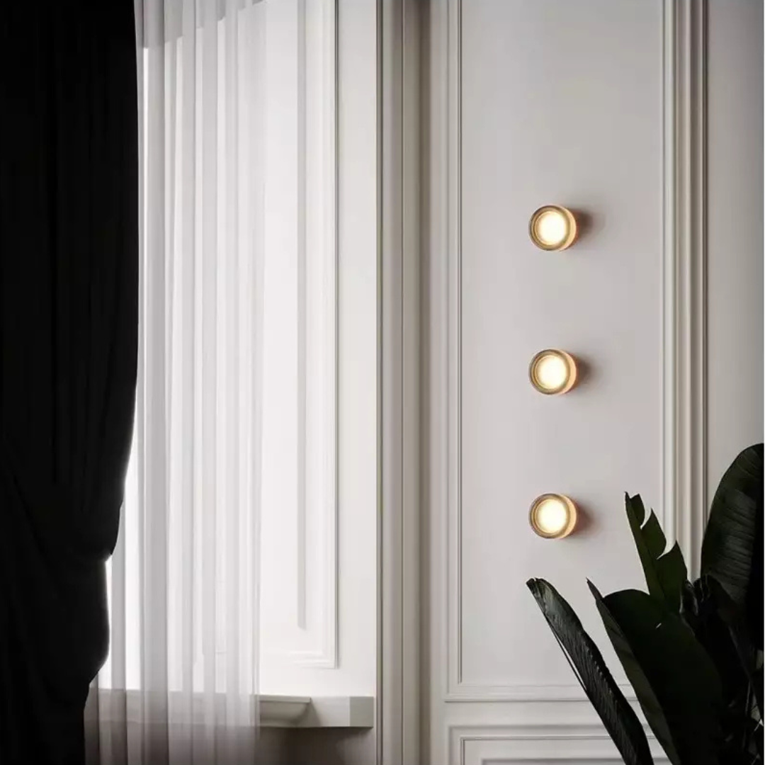 Round Glass LED Wall Sconce Modern Minimalist Hardwired - Image 10