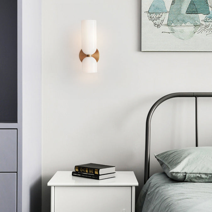 Conyxa - Lampada da parete doppio vetro per soggiorno