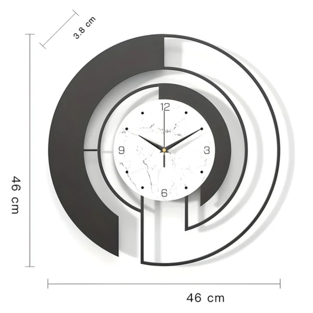 Large Minimalist Metal Wall Clock Silent - Image 5