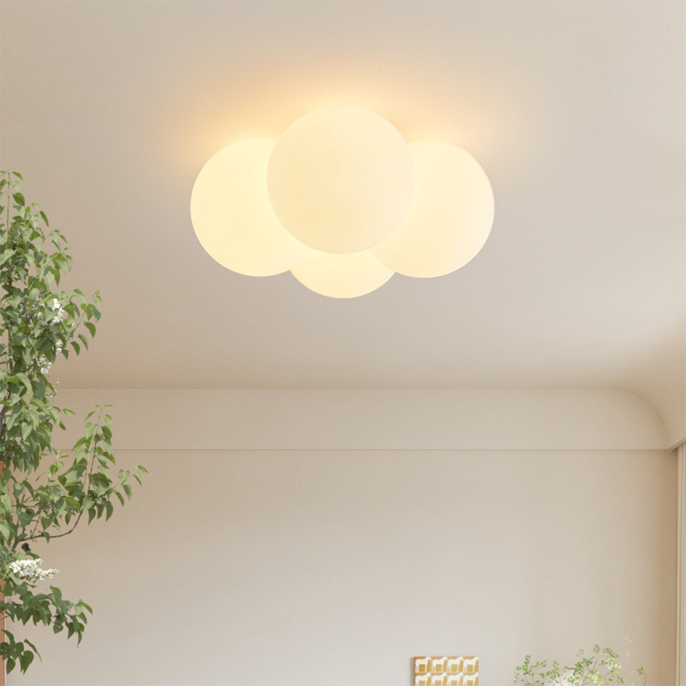 Dimban - Lampada da soffitto moderna a bolle bianche a forma di nuvola