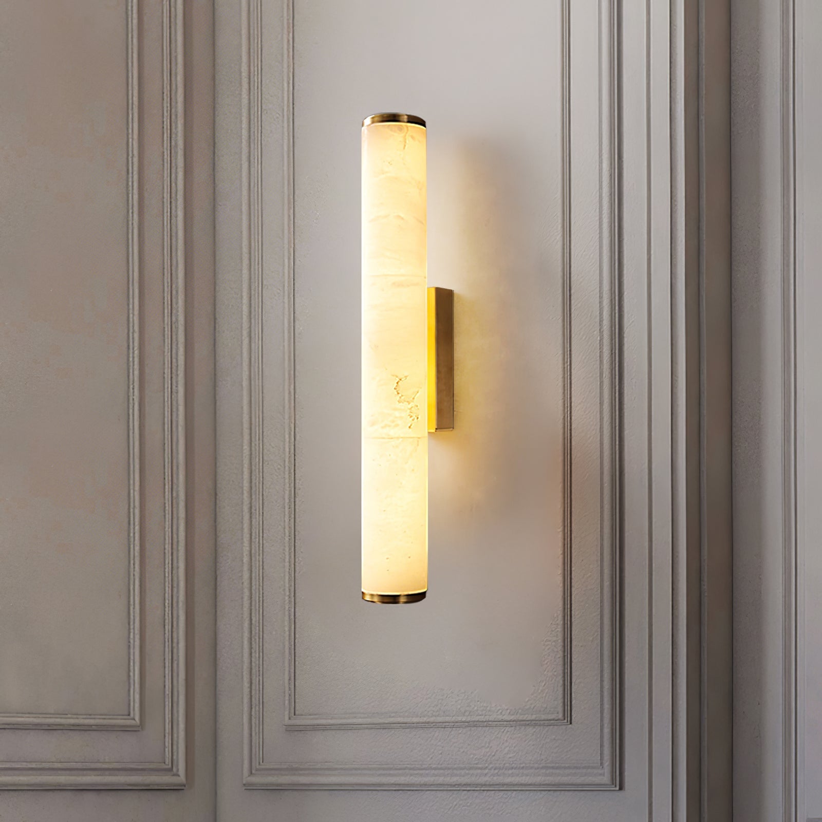 Modern Minimalist Marble Wall Sconce LED Copper - Image 8