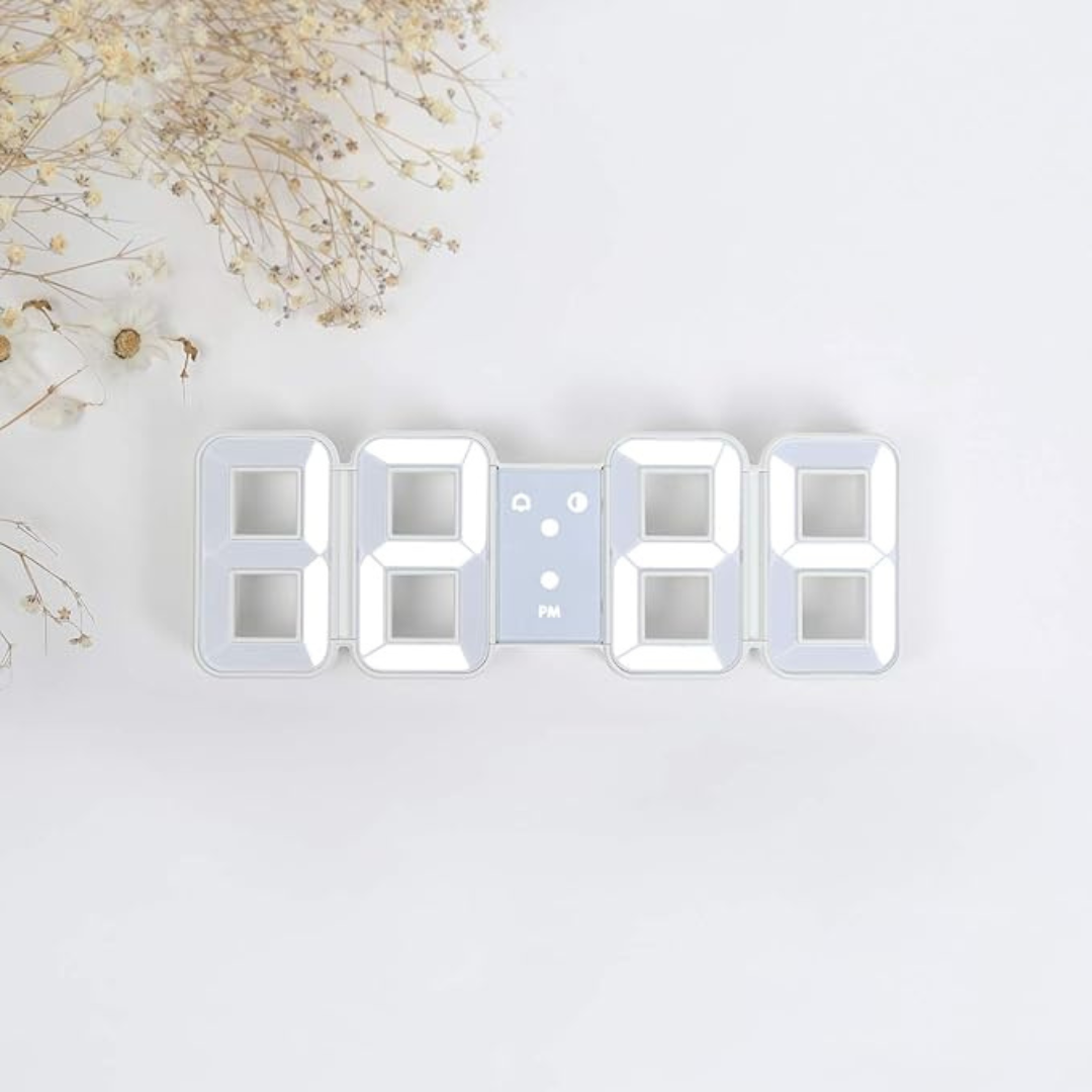Vevora – Horloge murale numérique LED 3D avec USB