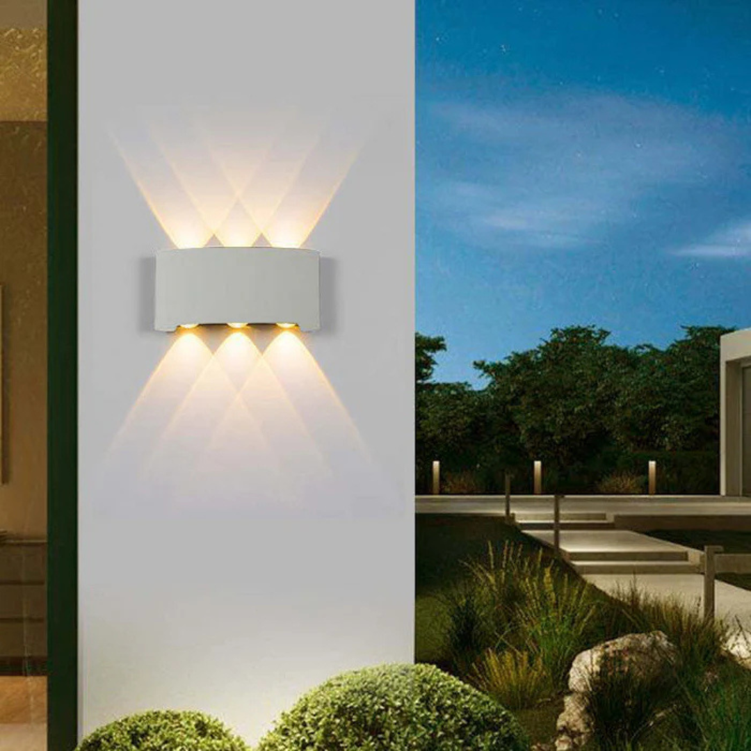 Rivik - Lampada da parete LED per interno ed esterno IP54 bianco caldo