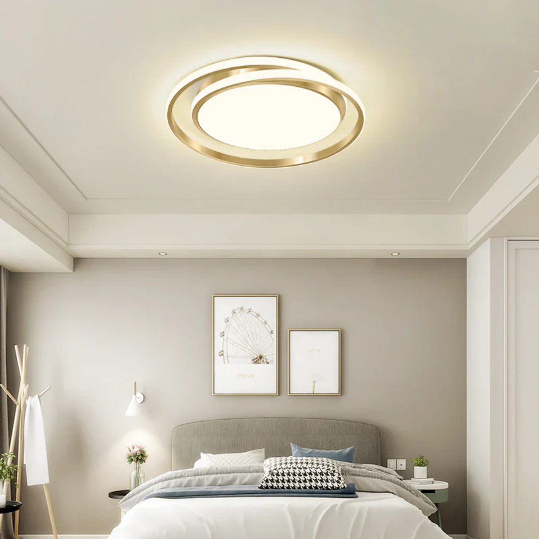 Round Metal Flush Mount Modern LED Ceiling Light