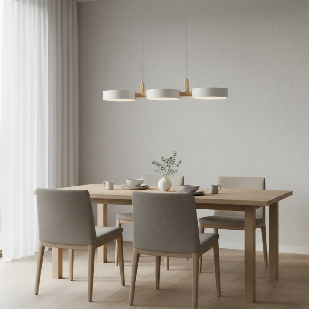 Trestra - Lampada a sospensione lineare design scandinavo per sala da pranzo e cucina