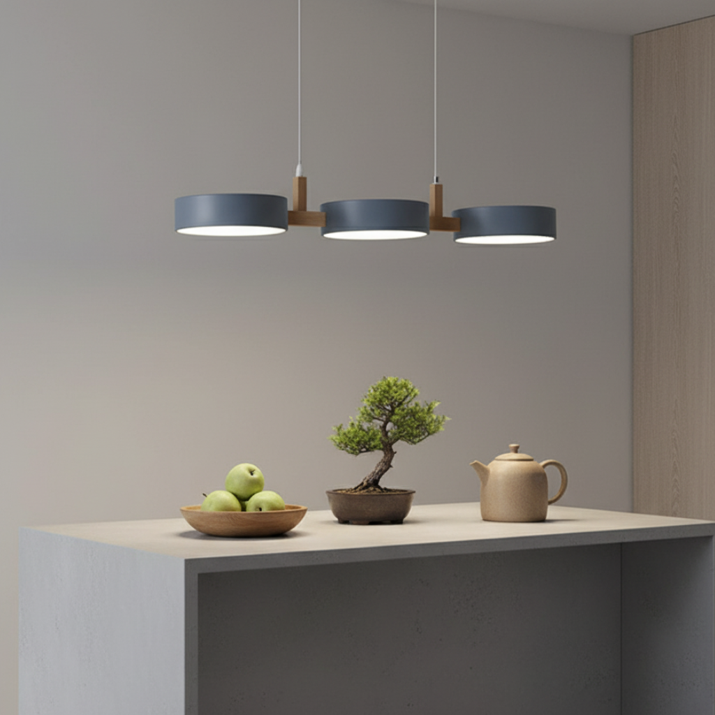 Trestra - Lampada a sospensione lineare design scandinavo per sala da pranzo e cucina