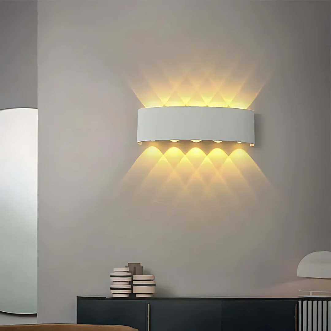Rivik - Lampada da parete LED per interno ed esterno IP54 bianco caldo