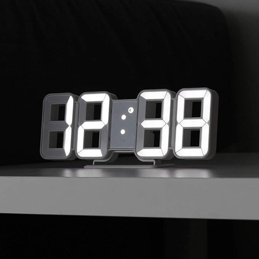 Vevora – Horloge murale numérique LED 3D avec USB