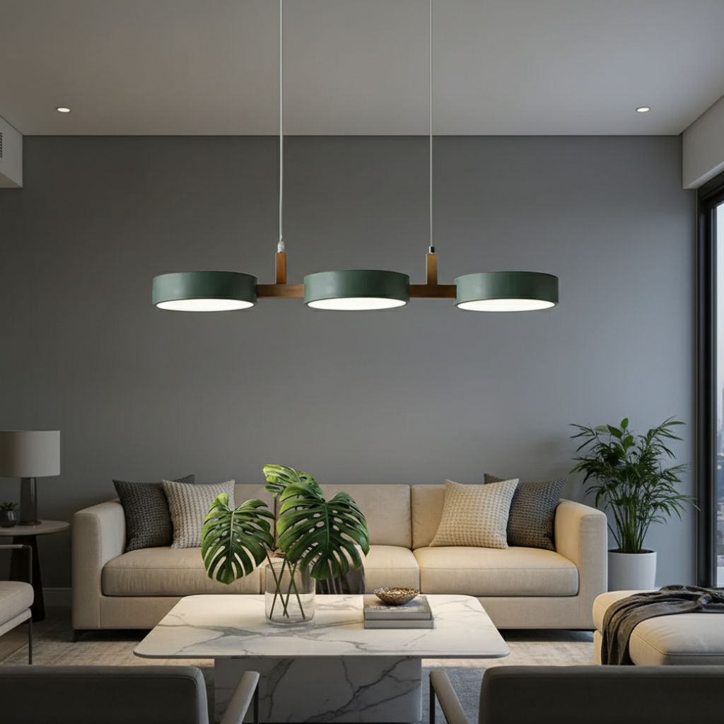 Trestra - Lampada a sospensione lineare design scandinavo per sala da pranzo e cucina