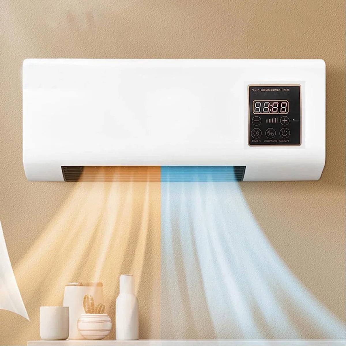 Wall Mounted 4-in-1 AC Unit No Outdoor Unit Heater Dehumidifier Fan