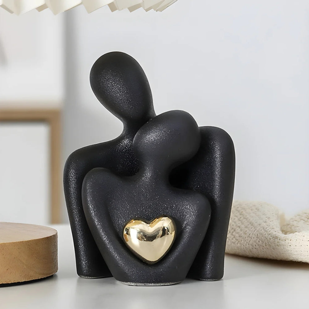 Serenite – Sculpture abstraite en résine représentant un couple