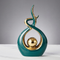 Aubelia – Scultura astratta in ceramica con accenti dorati